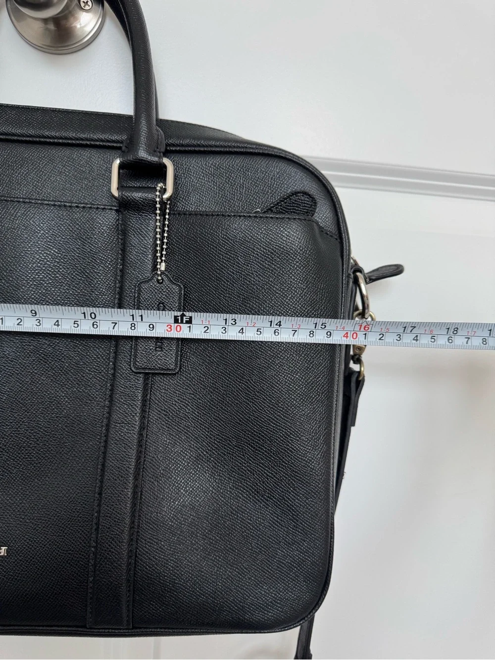 Coach Perry Slim Brief F59057 Black Leather